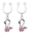thumbnail image 2 of Swan Design Nipple Clip with CZ gem, 2 of 2