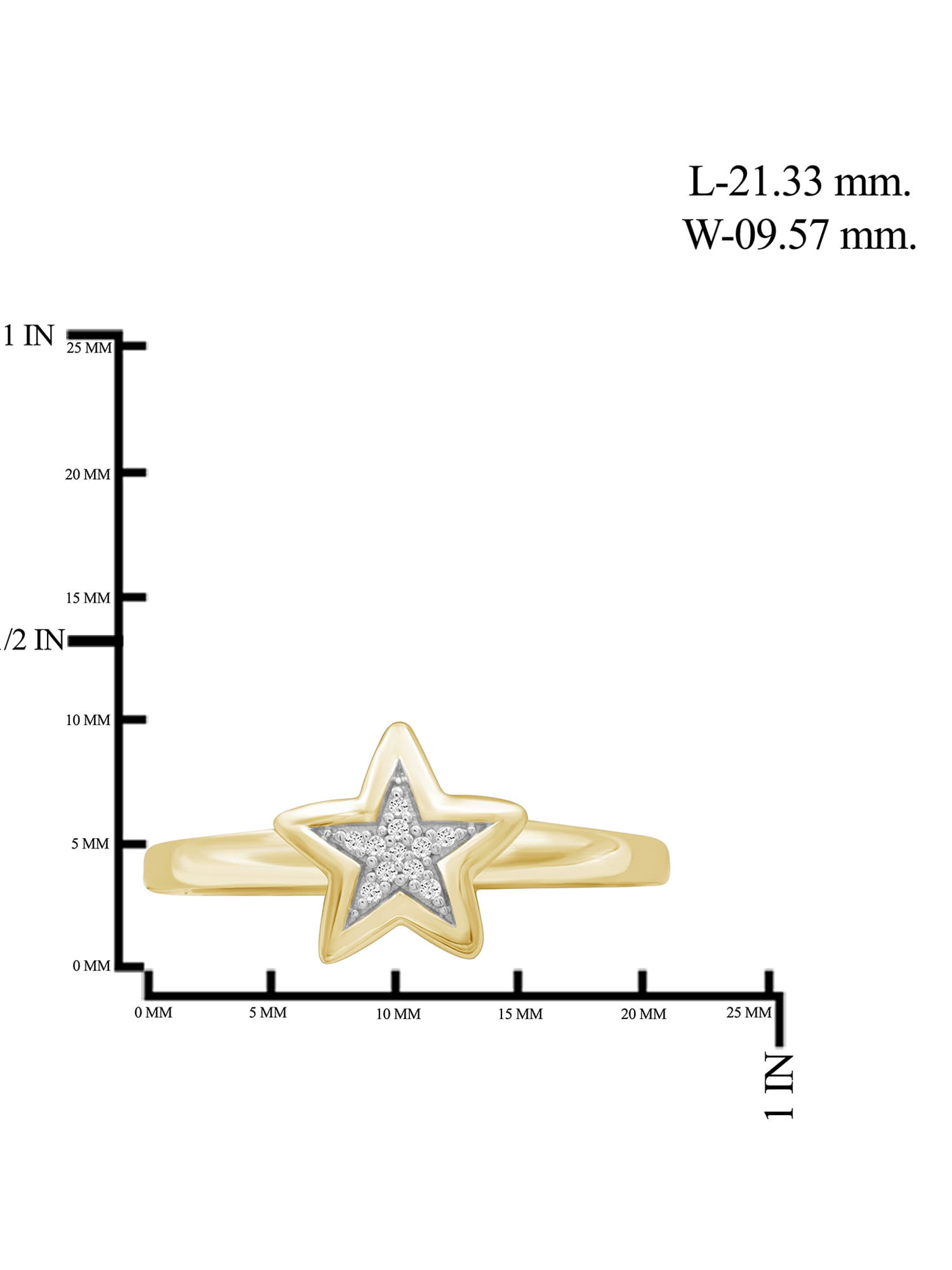 JewelersClub Diamond Rings for Women – Accent White Diamond Ring Jewelry– 14K Gold-Plated Silver Bands for Women –– Ring by JewelersClub