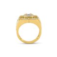 thumbnail image 4 of 14kt Yellow Gold Mens Round Diamond Square Cluster Ring 1 Cttw, 4 of 4