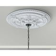 thumbnail image 4 of White Scroll Rose Chandelier Ceiling Medallion 28 Inch Dia, 4 of 4