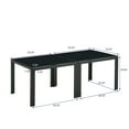 thumbnail image 5 of Holaki Glass Coffee Table Set of 2 Square Modern Table with Tempered Glass Finish for Living Room,Square splicable Metal Legs Coffee Table Side Table,for Living Room,Patio,Garden, 5 of 9