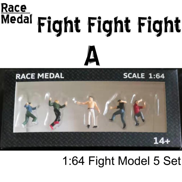 1:64 Scale Race Medal Figures Diorama Outdoor Fighting Baseball Bat Model Gift