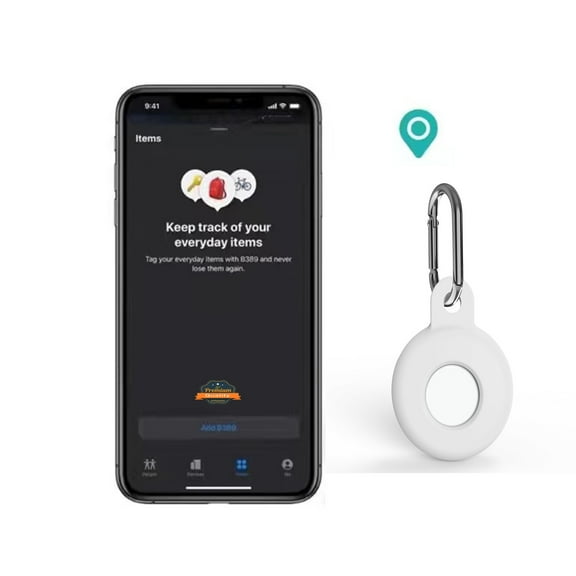 Xpm Case for Apple AirTag Case Silicone Protective Rubber TPU Washable Bumper Shockproof with Ring Keychain Anti lost Key Phone Finder Cover for Air Tag - White