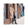 thumbnail image 6 of BLISSFUL STEP Women's Slouch Buckles Biker Boots Chunky Heels Knee High Boot Gray 7.5, 6 of 8