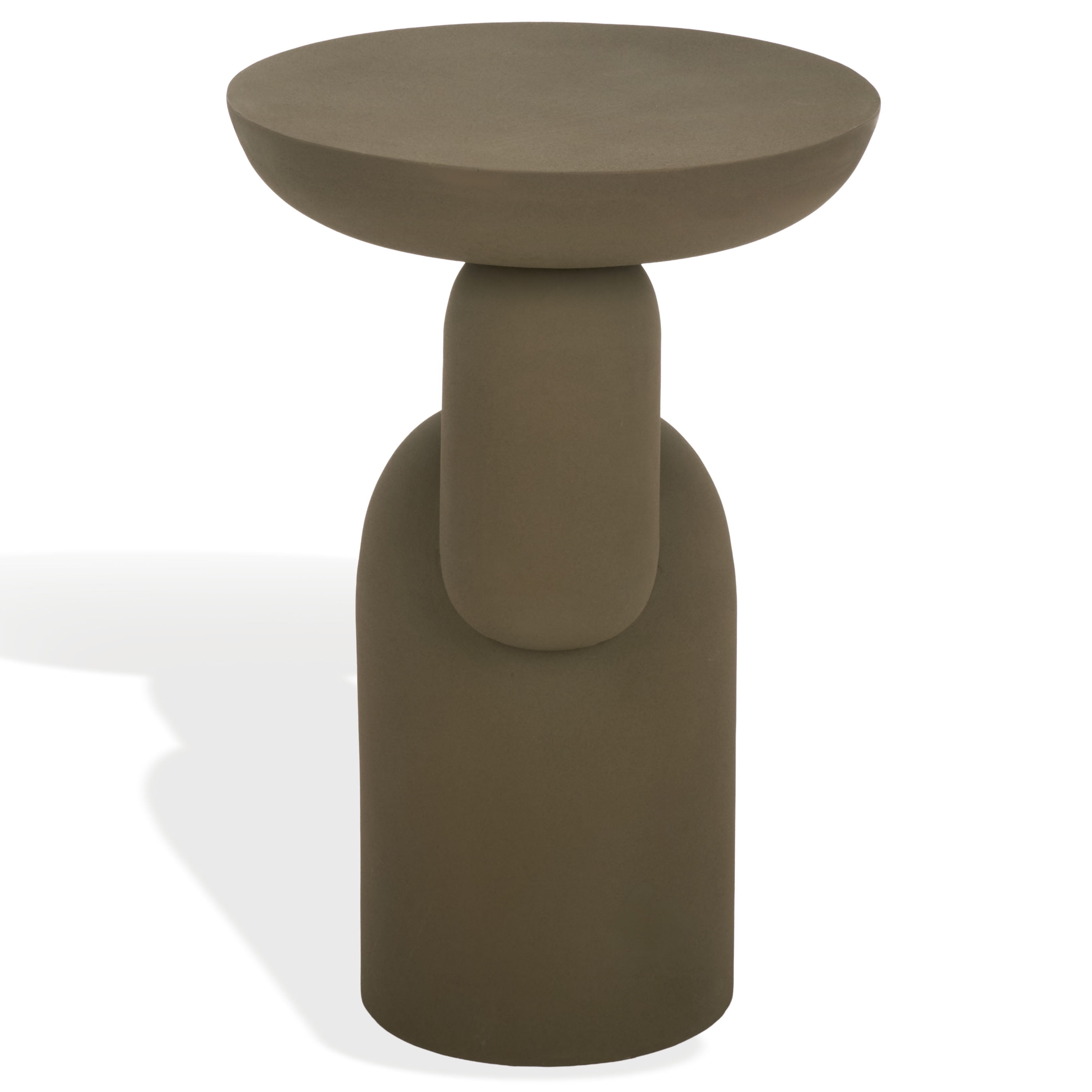 Safavieh Couture Donnastella Metal Modern End Table, Tan
