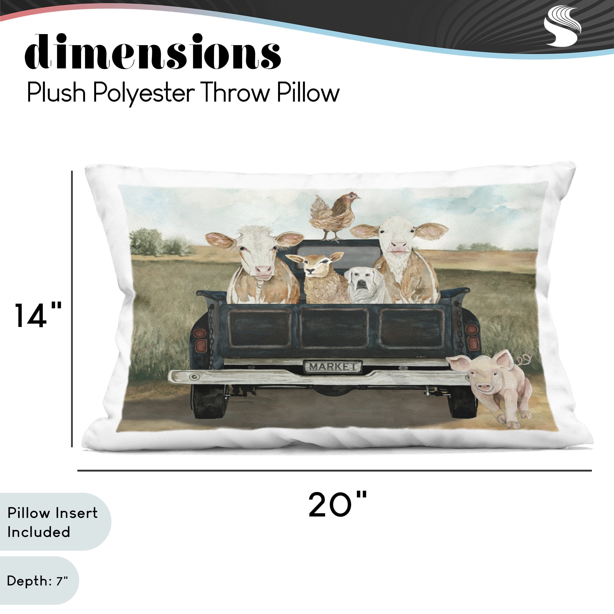 Stupell Industries Ready For A Farm Ride Decorative Printed Throw Pillow, design by Cindy Jacobs