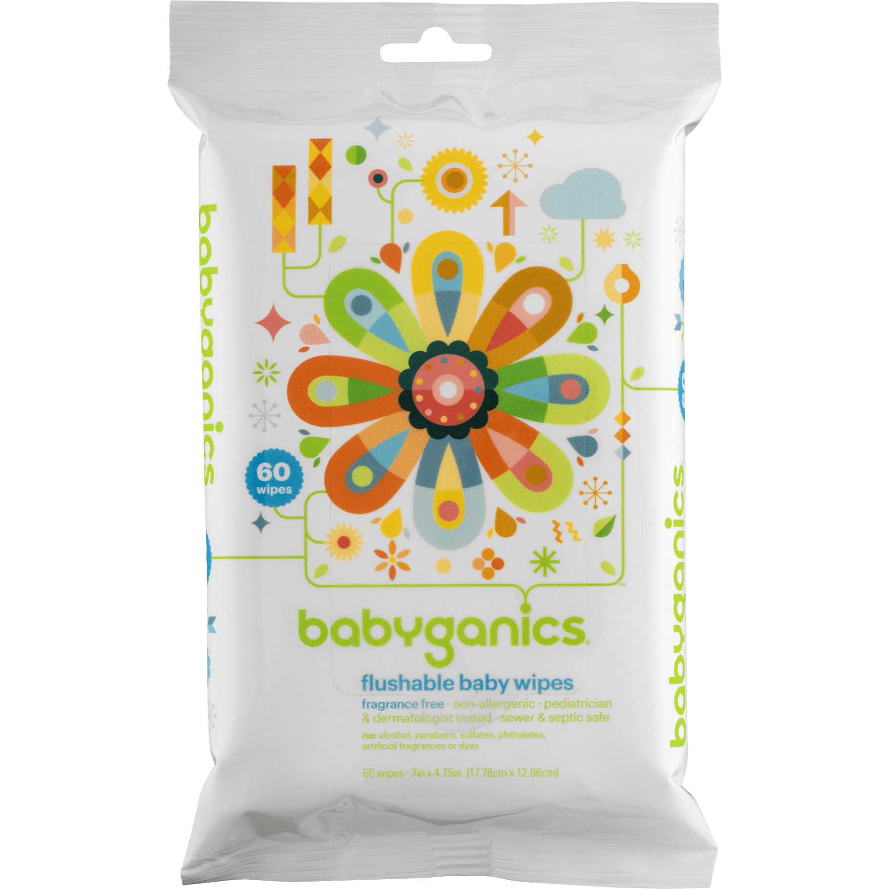 babyganics flushable baby wipes