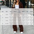 thumbnail image 4 of Sweatsuit Sets for Women Nelozsy Women's Winter Casual Ribbed Zip-Up Round Neck Top Elastic Waist Drawstring Pants Set 2-Piece Set Coffee S, 4 of 6