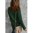 thumbnail image 3 of Women's Olive Green Buttoned Wrap Turtleneck Sweater, 3 of 18