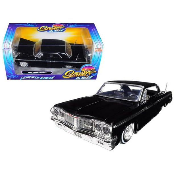 Jada Toys 98931 1 isto 24 1964 Chevrolet Impala Lowrider Series Rue Bas Diecast Modèle Voiture&44; Noir
