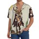 thumbnail image 1 of Fotbe Vintage Cowboy Riding Horse Camisa Estampada de Manga Corta para Hombre, Casual de Verano, Estilo Playero, Sin Arrugas-3X-Large, 1 of 5