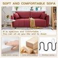 thumbnail image 4 of Williamspace 85" Modern Futon Sofa Couch with 2 Pillows,Luxury Mid-Century Upholstered Sofa Couch for Living Room Apartment Office Studio,Wine Red, 4 of 7