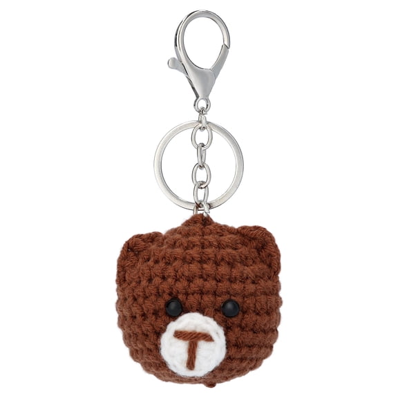 Pen+Gear Bag Charm, Yarn Crochet-Inspired Bear