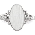 thumbnail image 5 of 14K White Gold 13.5X8.5mm Closed Back Signet Ring (Size 7) Made In United States rs565, 5 of 6