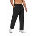 thumbnail image 6 of COOFANDY Men's Sweatpants Casual Lounge Cotton Pajama Yoga Pants Open Bottom Straight Leg Male Sweat Pants with Pockets, 6 of 9