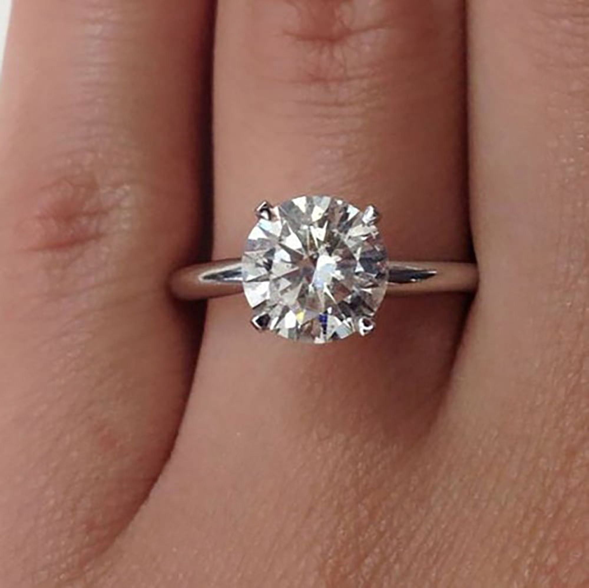 Amore Engagement Ring Women 1 Ct Moissanite 14K Gold Solitaire Ginger Lyne Collection