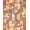 Orange, Pattern 11, variant on ODIKA 4'x6' Machine Washable Non-Slip Area Rug, Lush Meadow Inspired Abstract Geometric with Motifs High Traffic Rug, Green, 144066