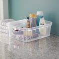thumbnail image 6 of Sterilite Short Storage Bin, Clear Plastic, Easy Access Container with Carry Handles, 8 Count, 6 of 9