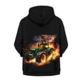 thumbnail image 2 of Uourmeti Fire Flame Tractor American Flag Lightweight Zip Up Hoodie for Boys Girls Long Sleeve with Pockets Comfy Casual Fall Outerwear ​​Size 12-14​​, 2 of 7