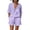 Purple-two piece sets, variant on FNFYFH Cotton Linen Gauze Sets for Women Tie Front V Neck Shirts and Shorts Set Summer Beach Vacation Outfits