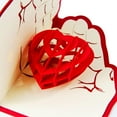 thumbnail image 2 of OULII 1Pack Custom Greeting Choice Anniversary Cards Red 3D Up, 2 of 4