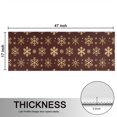 thumbnail image 5 of Kitchen Rugs Sets Of 2,Brown Christmas Snowflake Pattern Anti Fatigue Kitchen Mat Rugs Non Slip Washable,Decorative Kitchen Floor Mats for Kitchen,Sink,Laundry,17"X47", 5 of 5