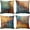 Blue and Orange Sunshine, variant on Set of 4 Throw Pillow Covers Vintage Abstract Blue and Orange Messy Rust Painting Decorative Pillow Cases Home Decor Standard Square 18x18 Inches Pillowcases