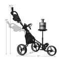 thumbnail image 3 of Goplus Folding 3 Wheels Golf Push Cart W/Seat Scoreboard Adjustable Handle Grey, 3 of 11