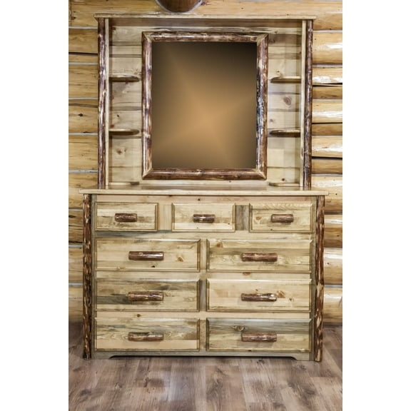 Glacier Country Collection Deluxe Dresser Mirror