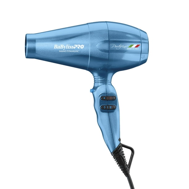 Secador de pelo BaBylissPRO, Nano Titanium Portofino de 2000 vatios, para peluquería y electrodomésticos, azul, BNTB6610N