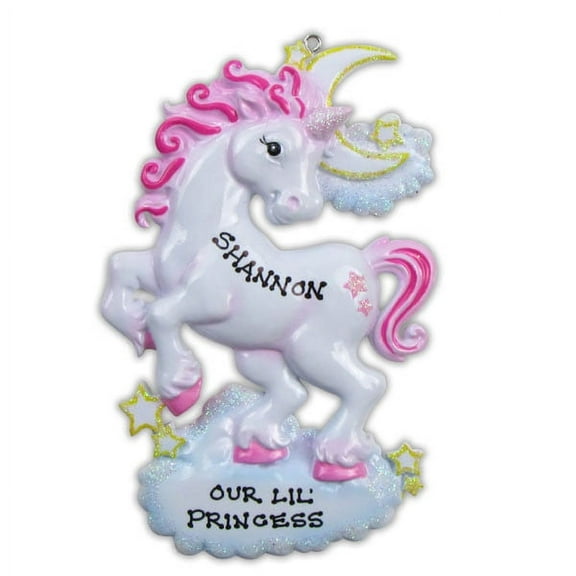 Unicorn Personalized Christmas Ornament DO-IT-YOURSELF