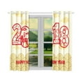 thumbnail image 3 of CADecor Happy Chinese New Year 2018 Year of the Dog Window Treatment Panel Curtains Window Curtain Kitchen Curtain,Two Piece 26x39 Inces, 3 of 4