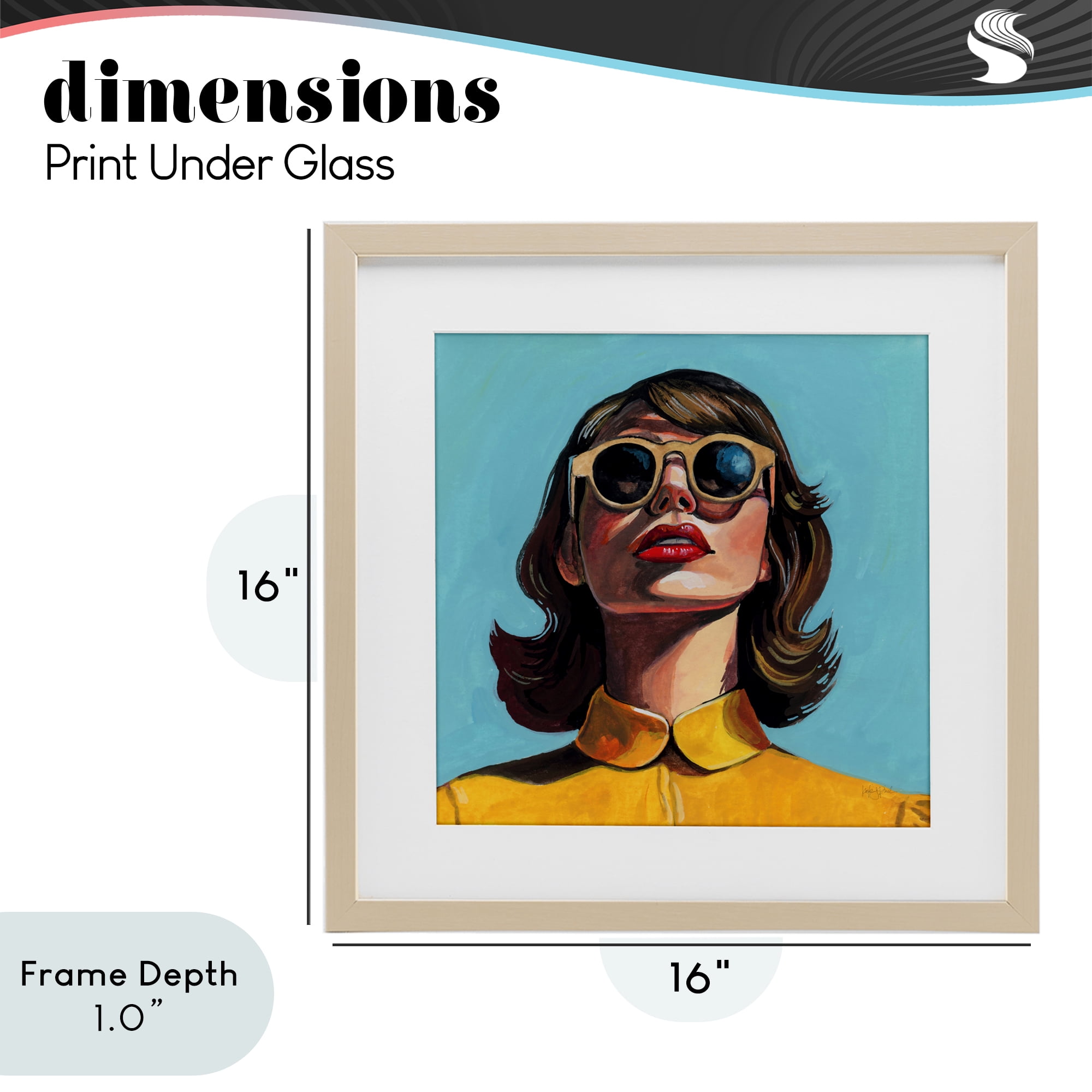 Stupell Industries Beautiful Sunshiny Day Retro Birch Framed Print Under Glass, design by Kate Jarvik Birch