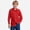ca4-0526 Red, variant on Uniform Shirts for Boys Boys Button Down Shirt Long Sleeve Casual Summer Waffle Textured Solid Shirts with Pocket