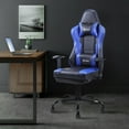 thumbnail image 6 of Blue Whale Gaming Chairs with Footrest,2022 Leather&nbsp;Game Chair for Adults,Big and Tall Gamer Chair with Headrest and Lumbar Support,Blue, 6 of 7