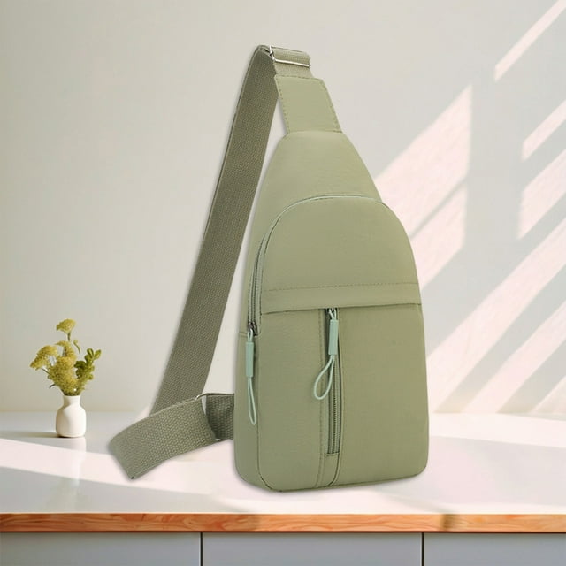 Xihbxyly Bolso Bandolera Unisex de Moda, Mochila Deportiva Ligera de Nailon, 30 X 17 X 10 Cm, Rosa, Blanco, Caqui, Marrón, Verde y Negro. Bolso de Hombro Versátil para Hombre y Mujer.