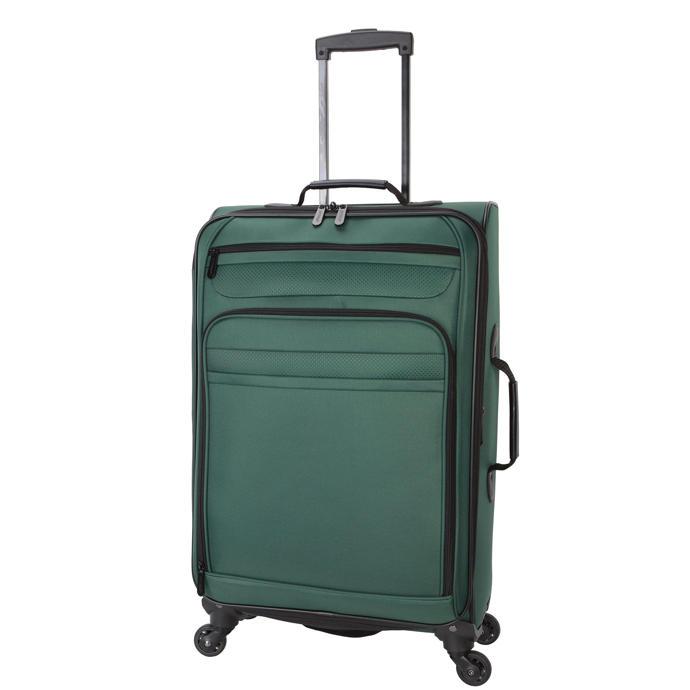 Protege 3-Piece Softside Luggage Travel Set, Includes Medium Checked Luggage, Carry On Duffel and Boarding Tote, Green