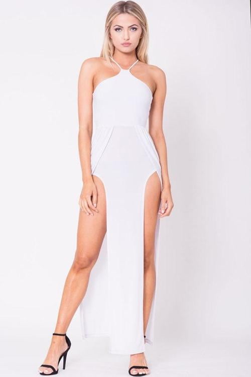 DOUBLE SLIT MAXI DRESS - Walmart.com