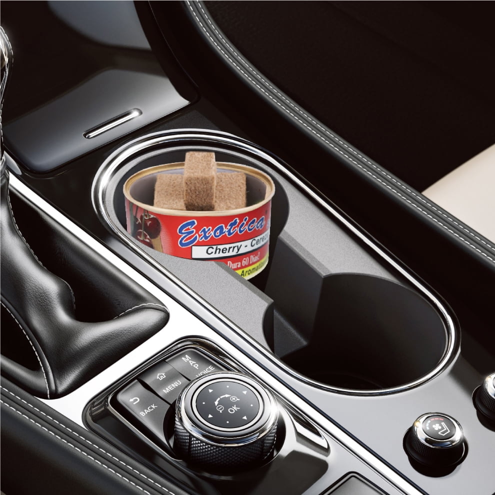Exotica Car Air Freshener | Spill-proof Can | Organic | For Home & Auto | Long Lasting Freshness | (Pack of 12) (Cherry)