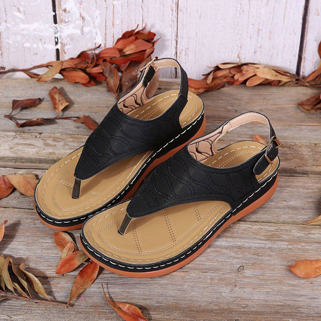 Sandalias clásicas Zapatos casuales para mujer, zapatos de ocio a la moda, regalo para amigos y familiares (negro 11)