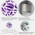 thumbnail image 5 of Designart 'Ethnic VIolet Feathers On White' Bohemian & Eclectic Circle Metal Wall Art 36x36 - Disc of 36, 5 of 5