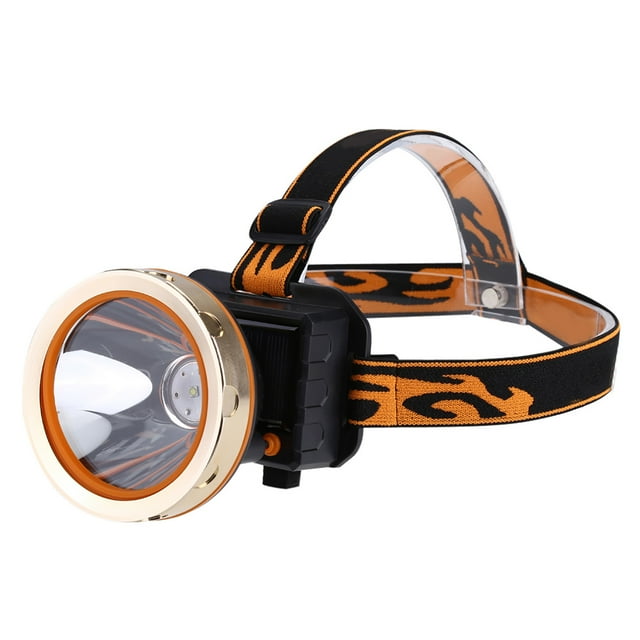 Lampe Frontale à LED Solaire Rechargeable Lampe Frontale à LED 3 Modes Imperméable à l'Eau Lampe de Poche de Camping de Randonnée