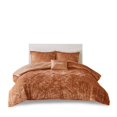 thumbnail image 2 of Full/Queen Velvet Comforter Set with Throw Pillow,Brown Polyester Household Supplies Décor Bedding Bedding Sets, 2 of 12