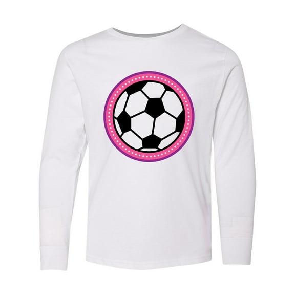 Inktastic Soccer Player Girls Sports Ball Long Sleeve Youth T-Shirt