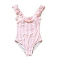 thumbnail image 4 of GYRATEDREAM Family Matching Swimsuit Striped One-Piece Mommy and Me Swimsuit and Swim Trunks Shorts, 4 of 9