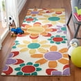thumbnail image 2 of SAFAVIEH Kids Floral Flower Bursts Runner Rug, Ivory/Gold, 2'6" x 8', 2 of 8