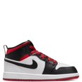 thumbnail image 2 of Little Kid's Jordan 1 Mid White/Gym Red-Black (DQ8424 106) - 11, 2 of 8
