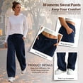 thumbnail image 4 of TEMOFON Sweatpants for Women Loose Fit Casual Comfy Lounge High Waist Drawstring Elastic Sweatpants Flowy Palazzo Pants with Pocket, 4 of 9