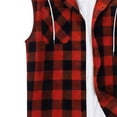 thumbnail image 4 of Sleeveless Plaid Vest Hoodies for Men Casual Patchwork Button Shirt Blouse Summer Beach Tops with Pocket, 4 of 4