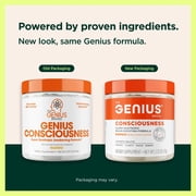 Genius Consciousness, Super Nootropic Brain Supplement Powder, Mango - Boost Focus, Cognitive Function, Concentration & Memory Booster - Alpha GPC & Lions Mane Mushroom for Neuro Energy & IQ